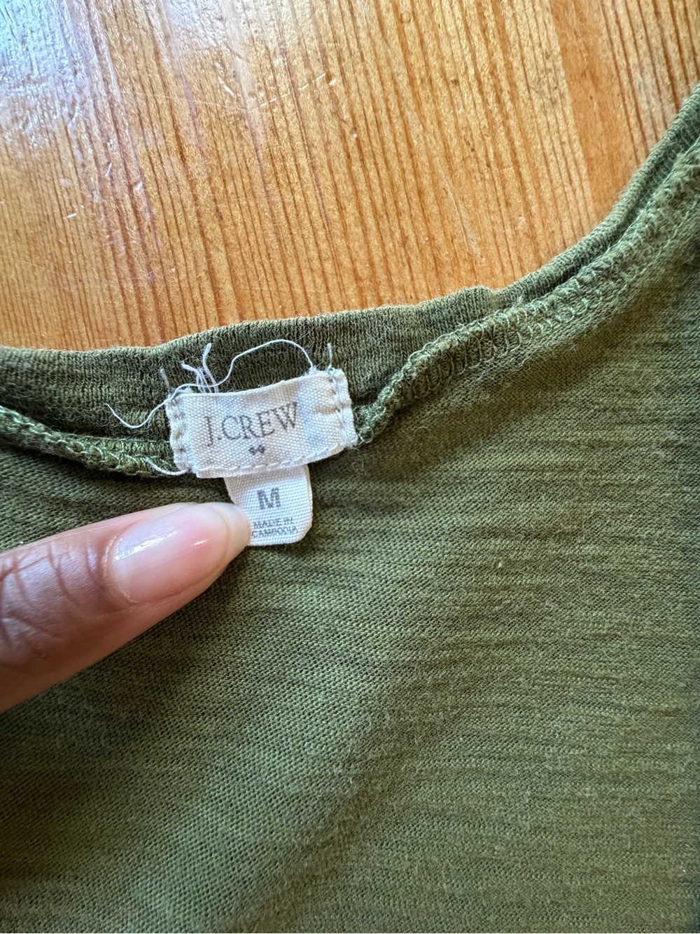 J.Crew Women's Olive Green Henley Tank Top - Picture 4 of 5